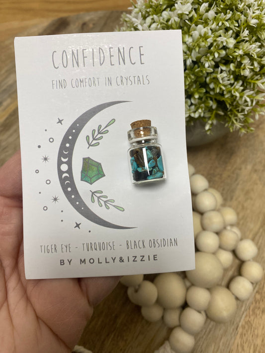 A tiny jar of crystals - Confidence