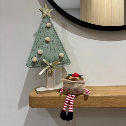 Fabric Mince Pie  Shelf Sitter - Jingle
