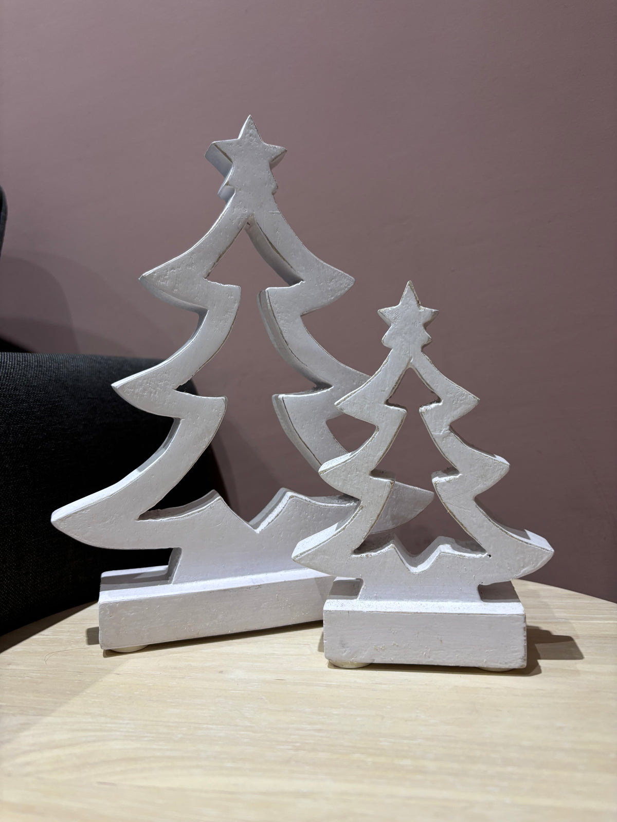 Whitewashed Freestanding Christmas Decoration - 2 sizes