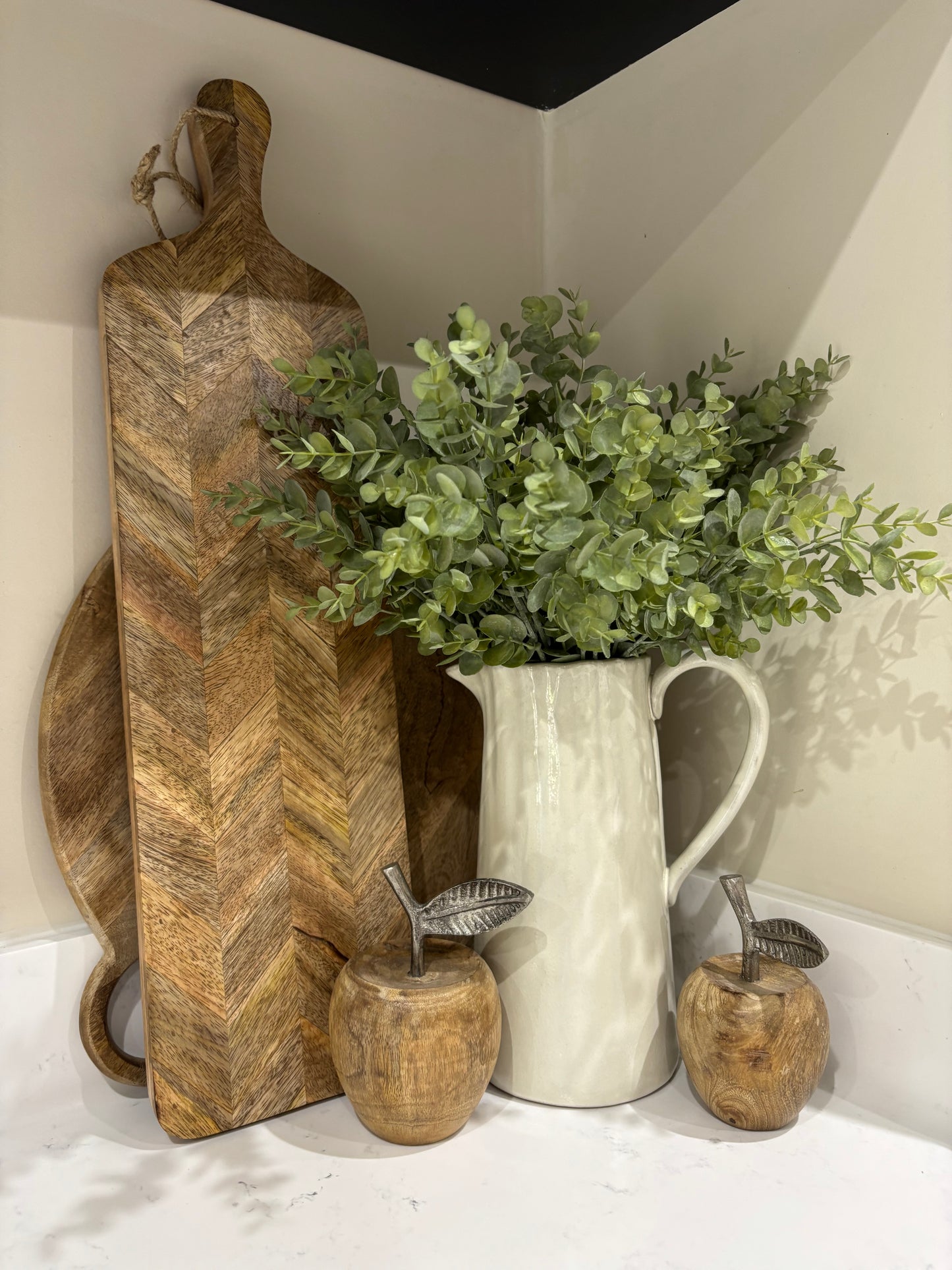 Colmar Long Wooden Serving Platter | Chevron Mango Wood Serving Board