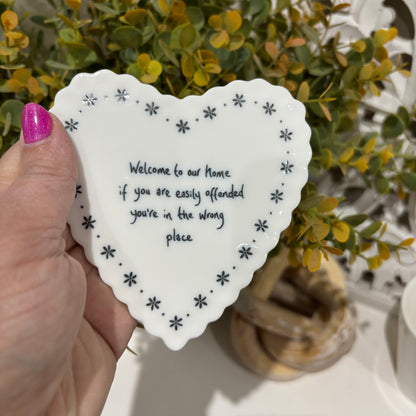 Scallop Heart Coaster – Welcome to our home