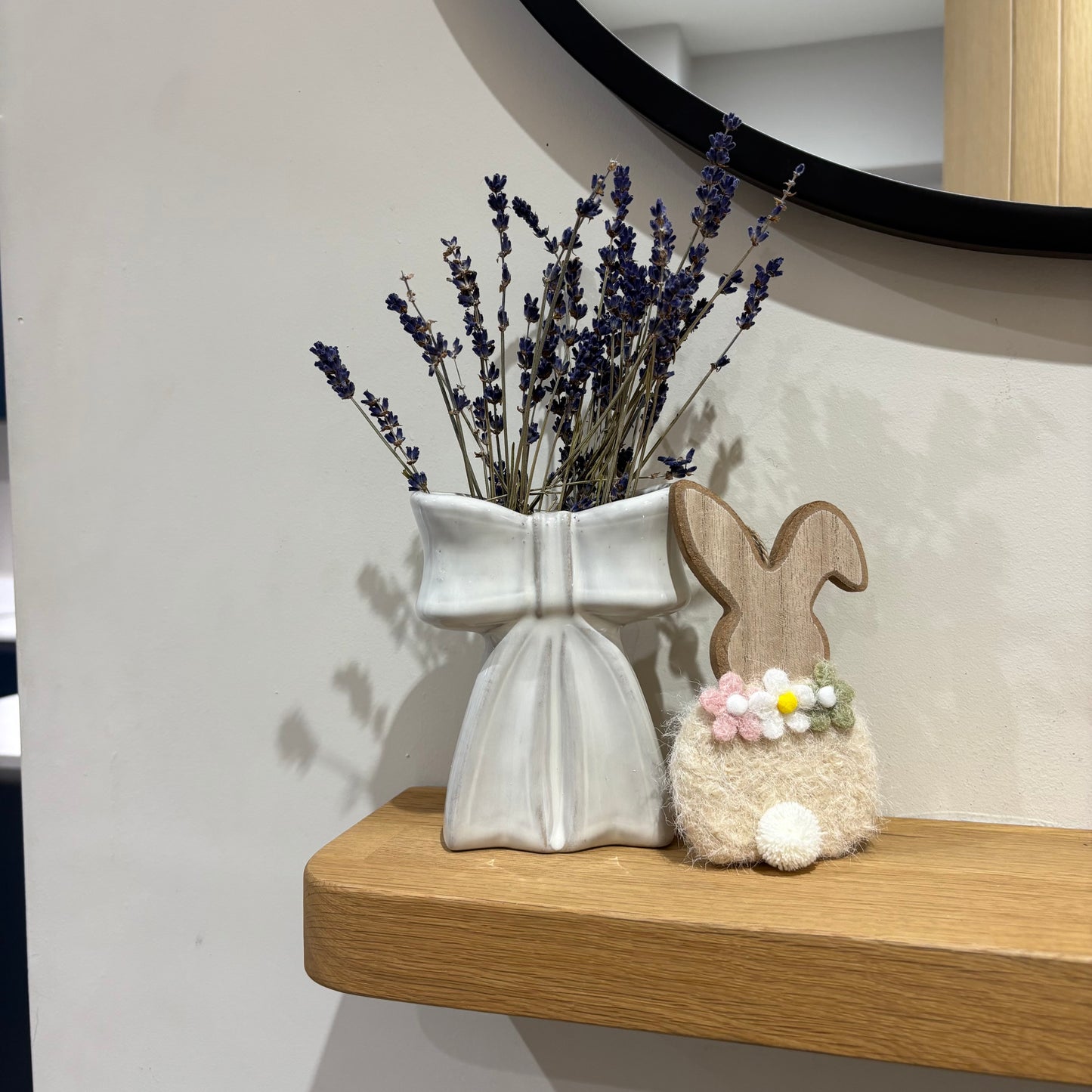 White Ceramic Bow Vase - 2 sizes