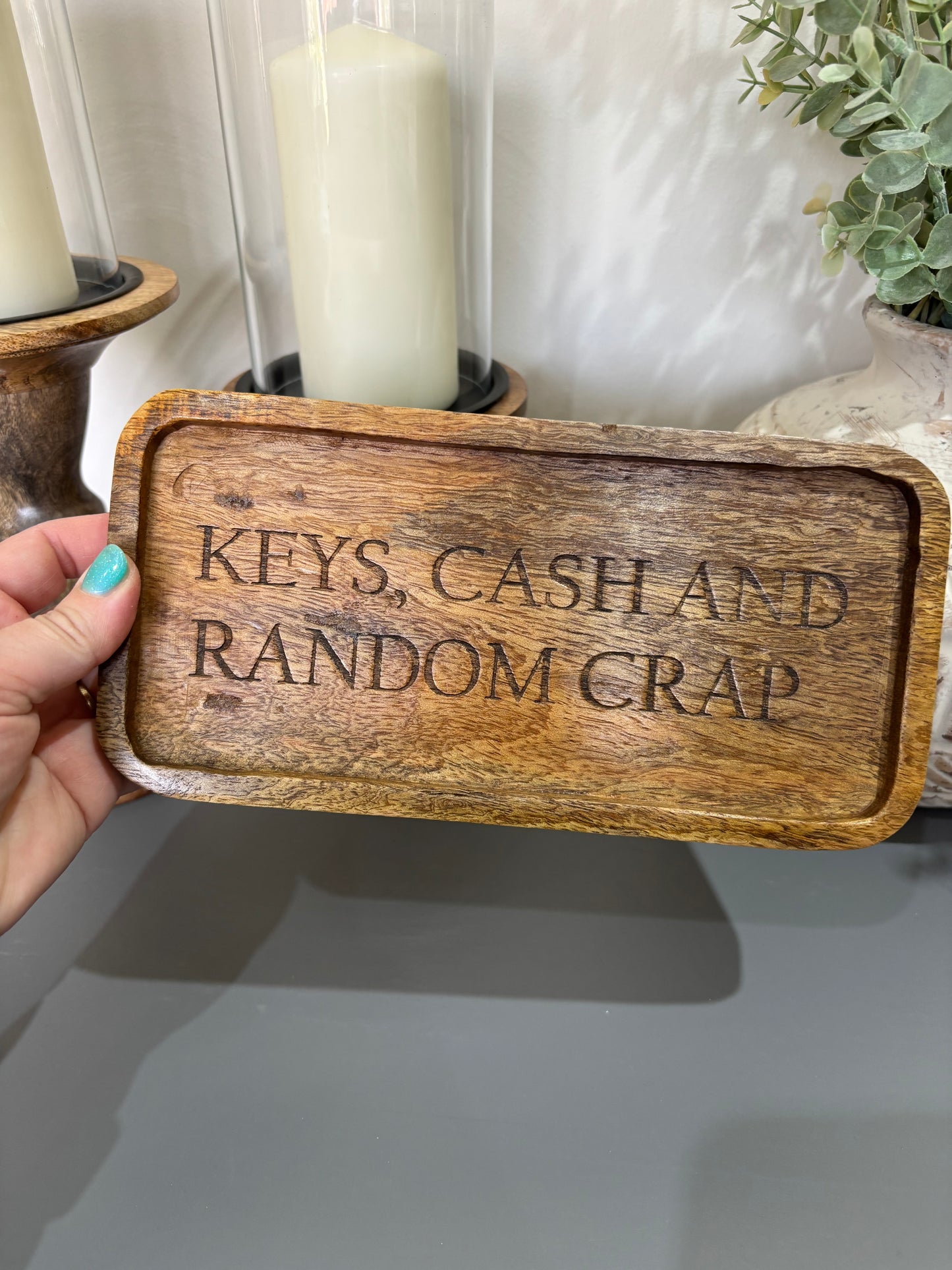 Wooden tray for random things