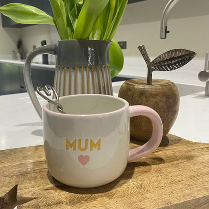 Mum mug pink heart