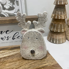 Load image into Gallery viewer, Snow Glitter Reindeer Head