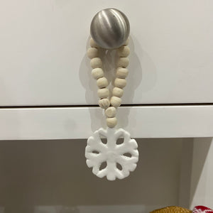 Hanging Snowflake with Bead Hanger