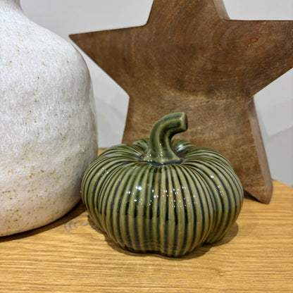Green Glazed Pumpkin
