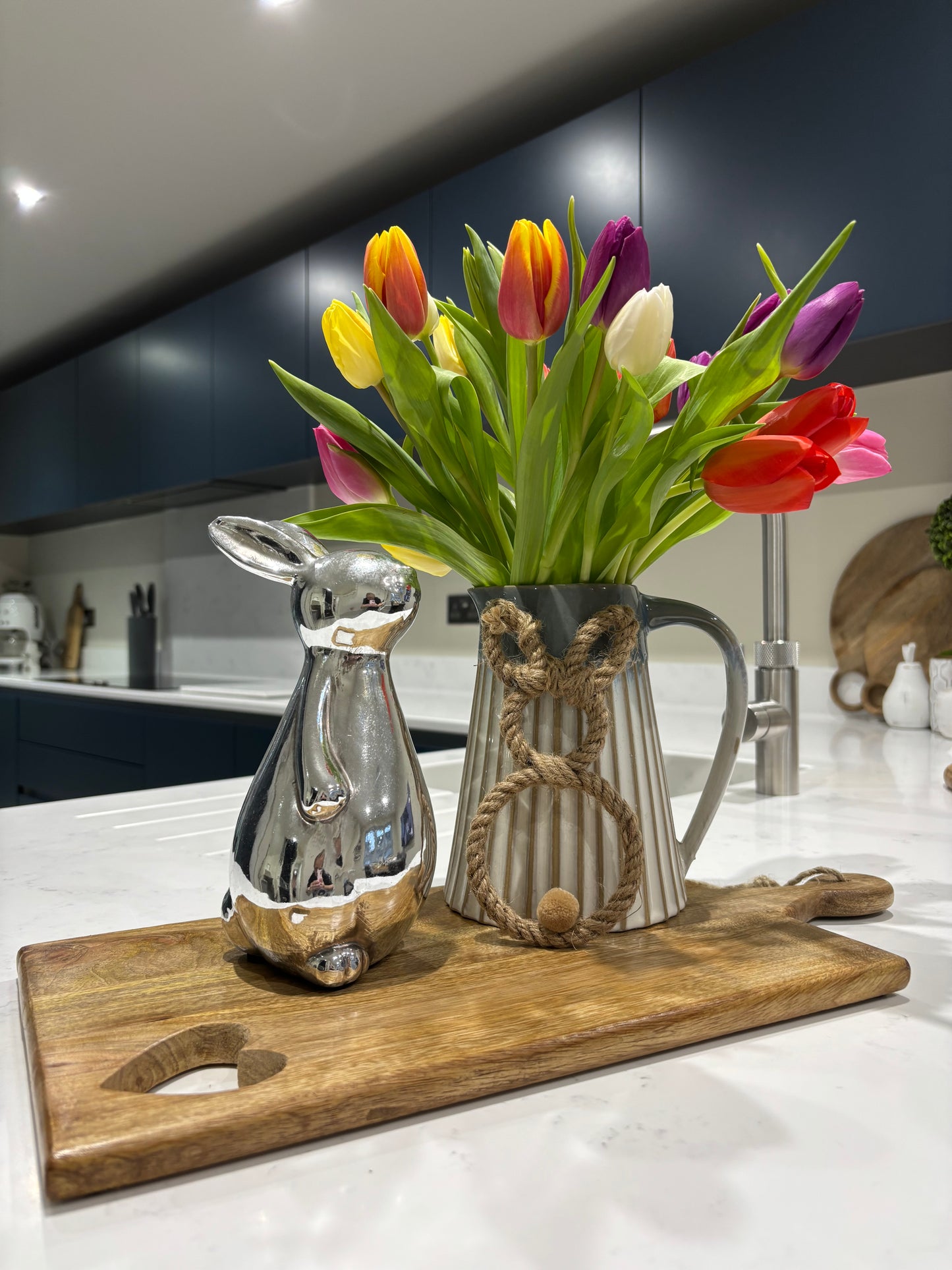 Boho Rope-Style Bunny Ornament – Hanging Decoration