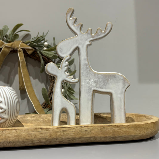 Natural Reindeers - set of 2