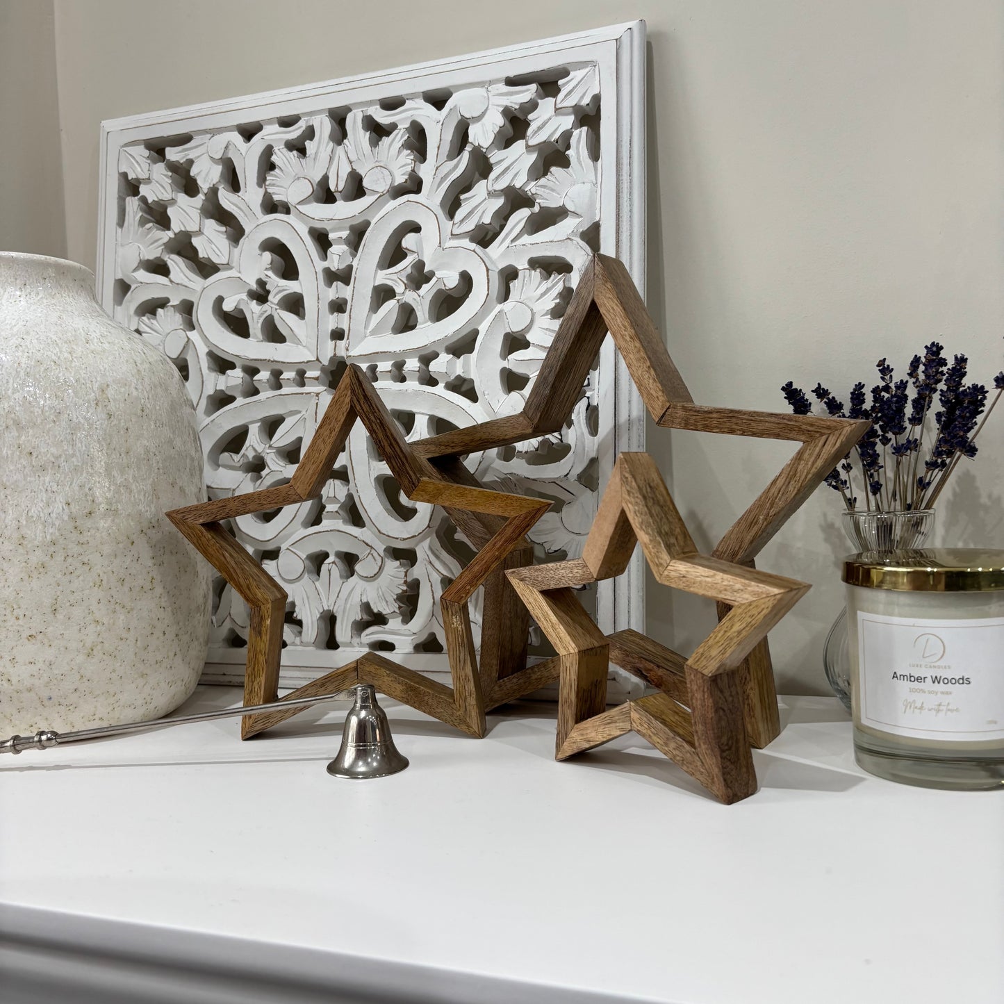 Mango Wood Open Star Set – Set of