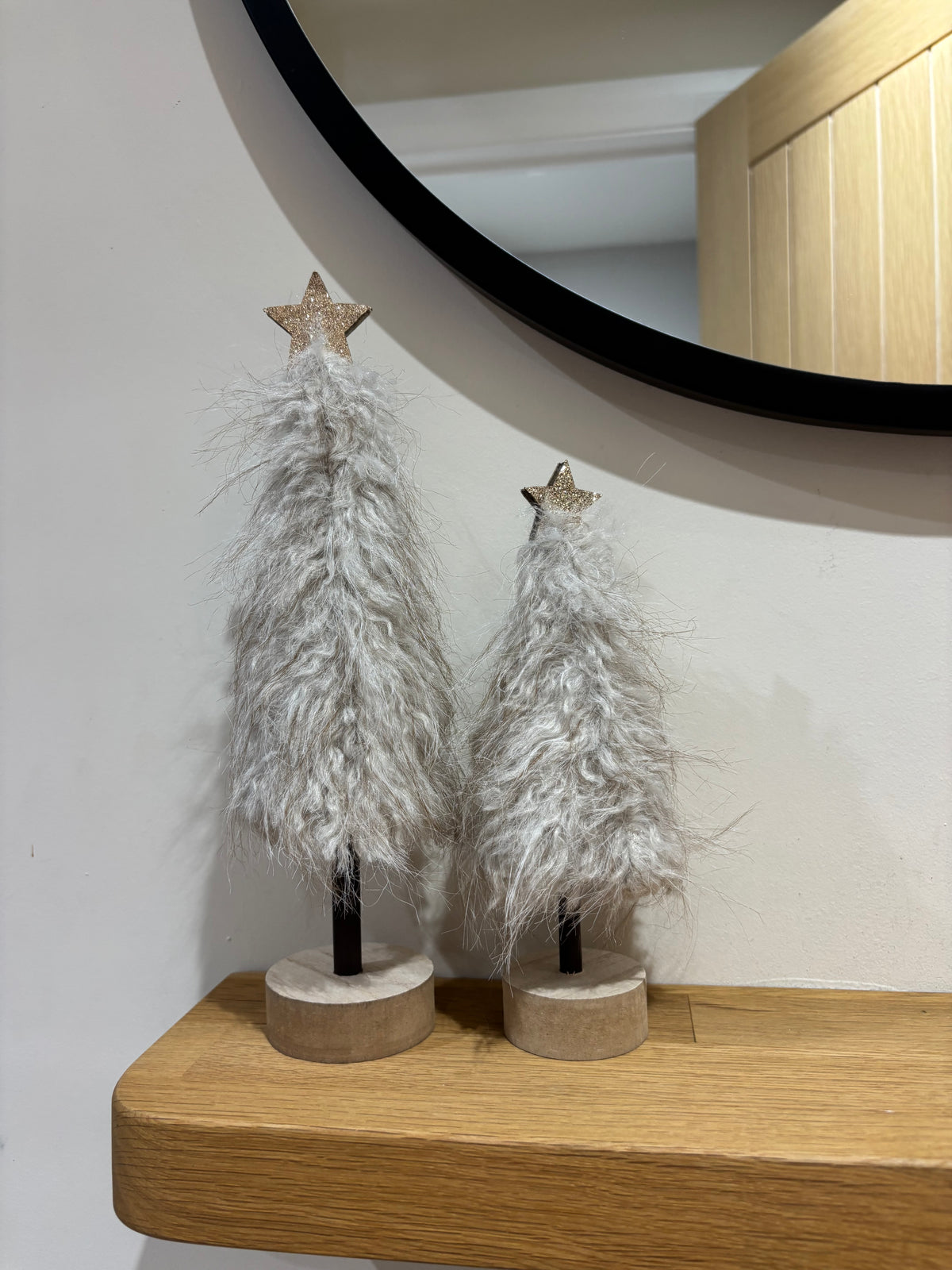 Fluffy Tree on Wood Base - 2 sizes