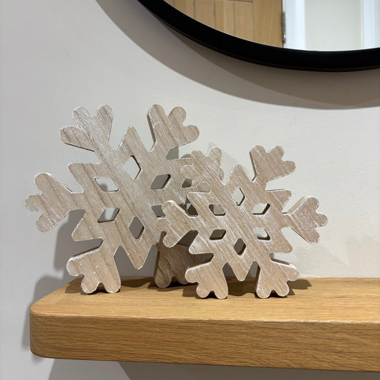 Wooden Cut Out Snowflakes