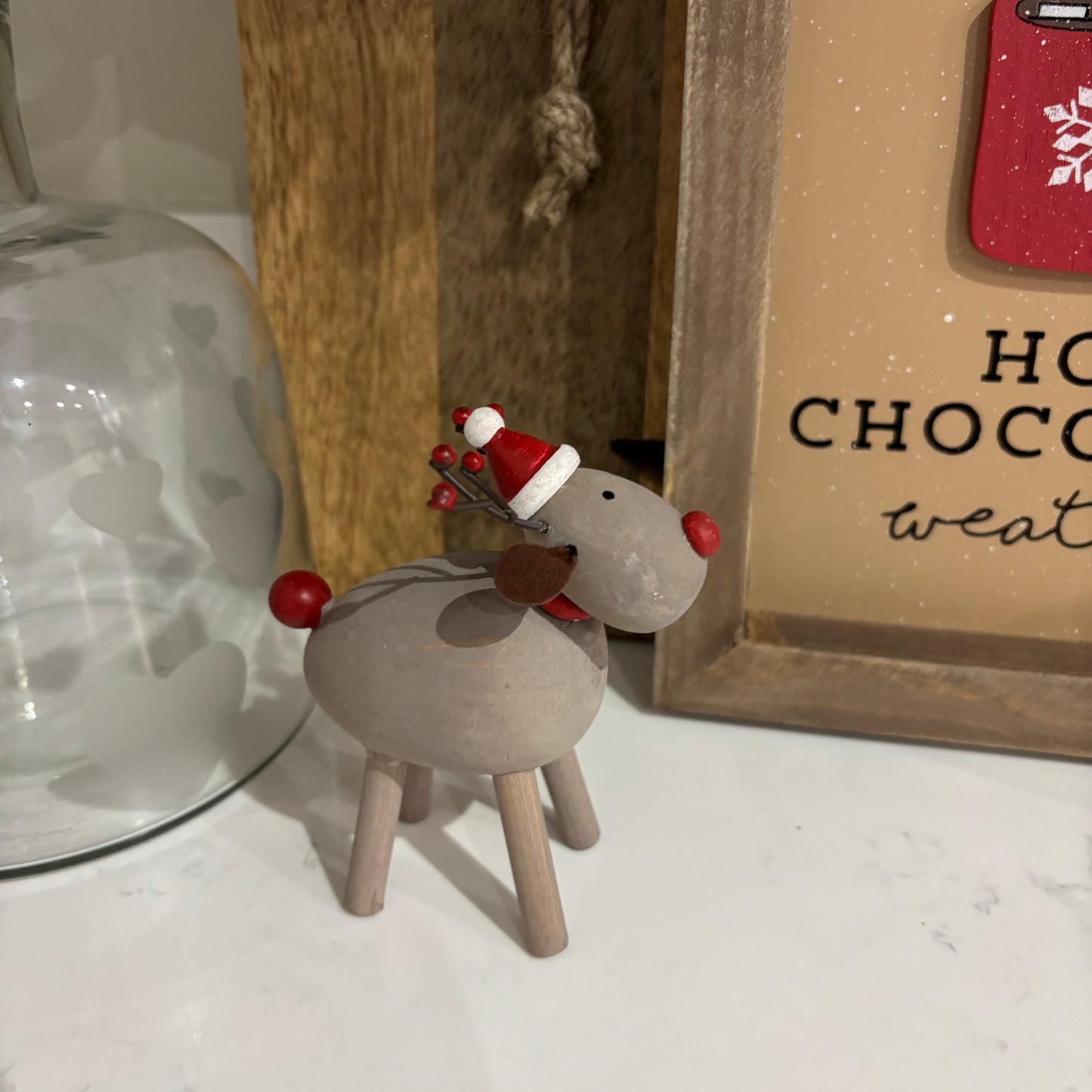 Rustic Reindeer with hat
