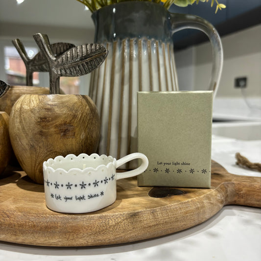 Scallop Tea Light Holder – “Let Your Light Shine”