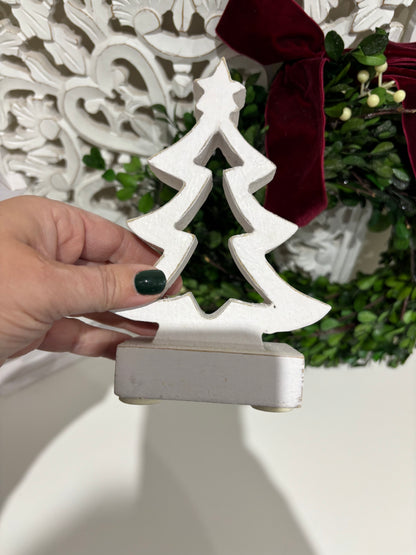 Whitewashed Freestanding Christmas Decoration - 2 sizes