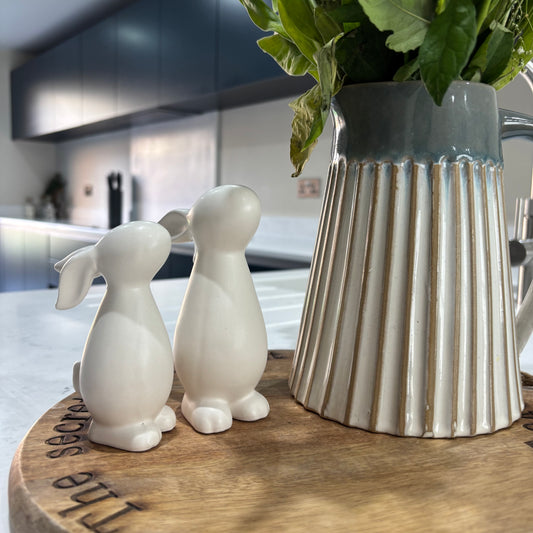 Matte White Bunny - Set of 2