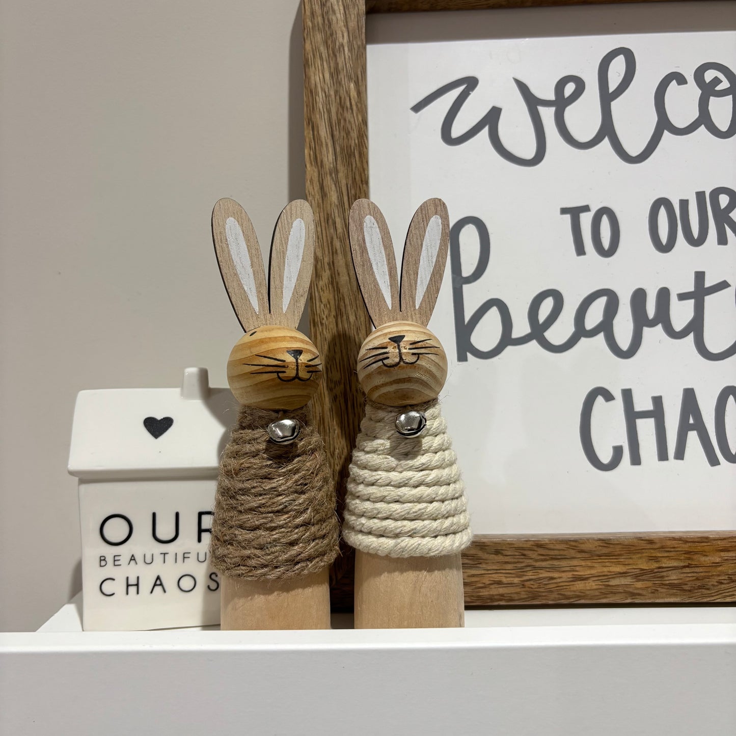 Wooden Rope Bunny Rabbit