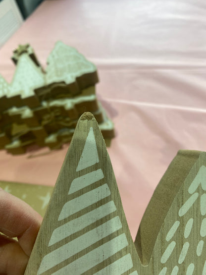 Wooden Festive Trees - imperfect