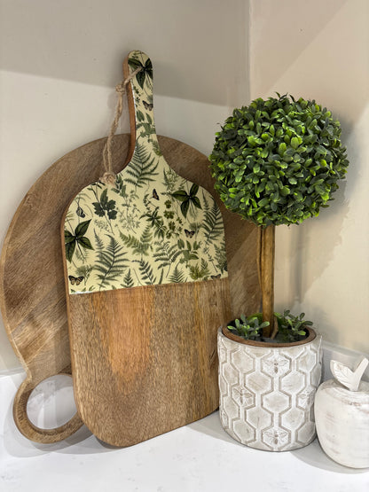 Fern Enamel & Wooden Serving Board
