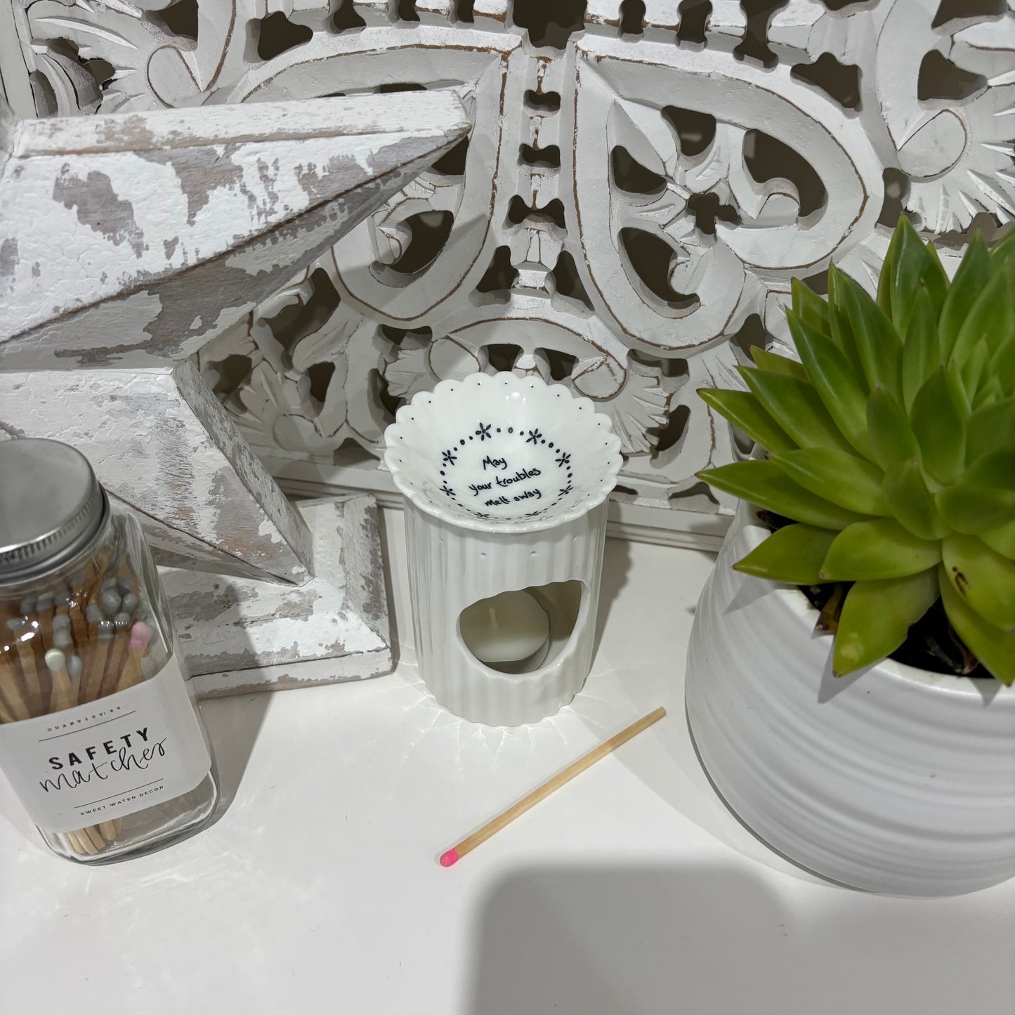 Scallop Wax Melt Burner – “May Your Troubles Melt Away”