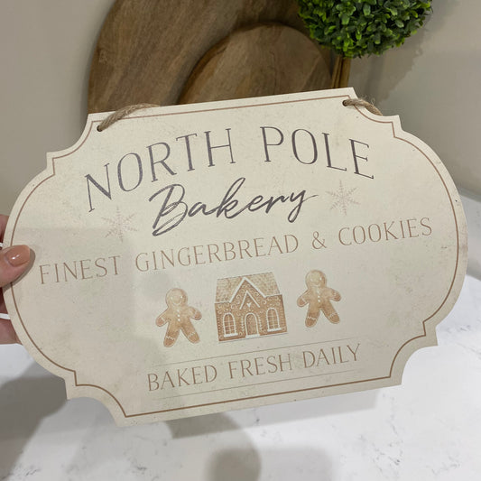 North Pole Bakery Sign