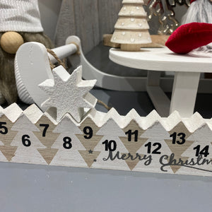 White and Wood Advent Countdown