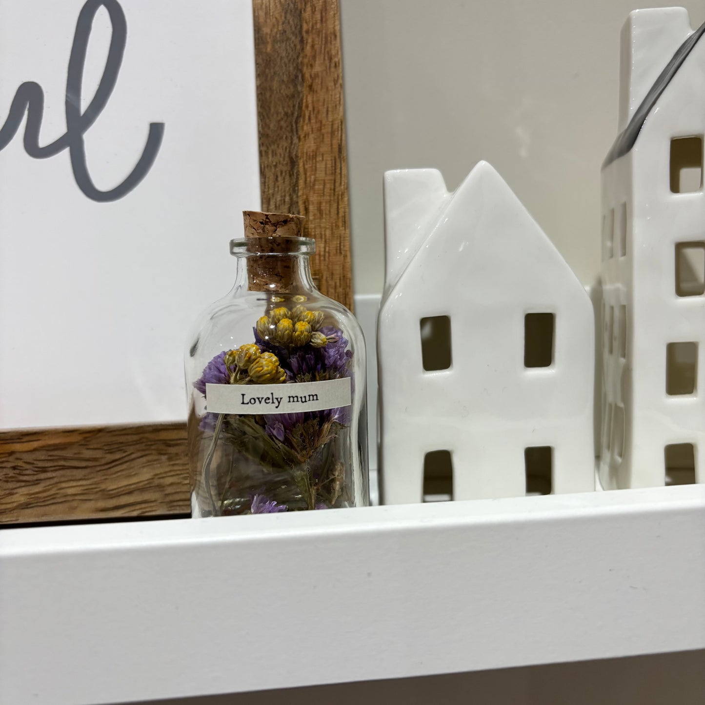 Lovely mum, dried flowers in a bottle