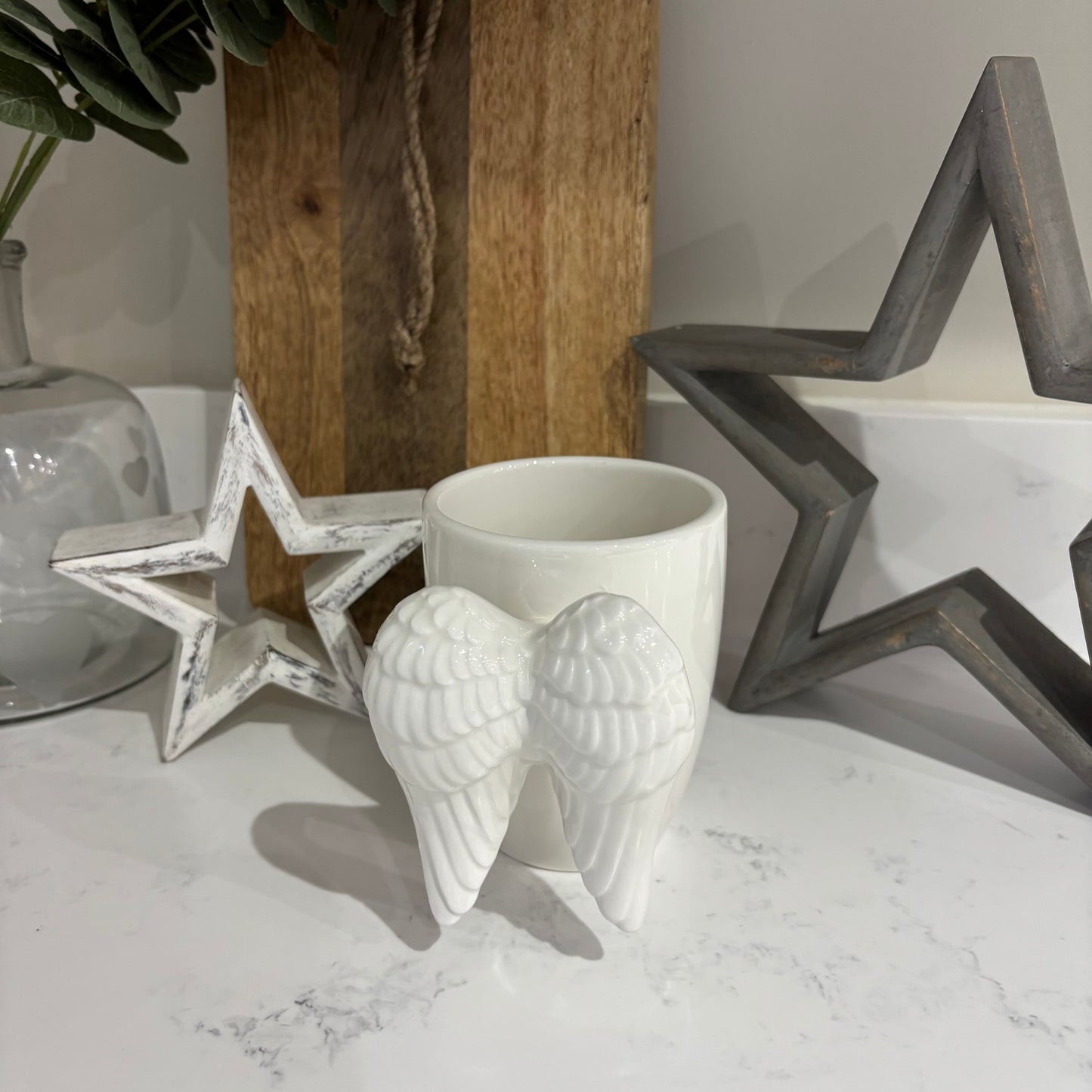 White Angel wing mug