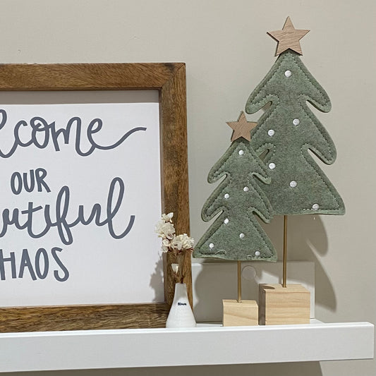 Green felt tree - 2 sizes