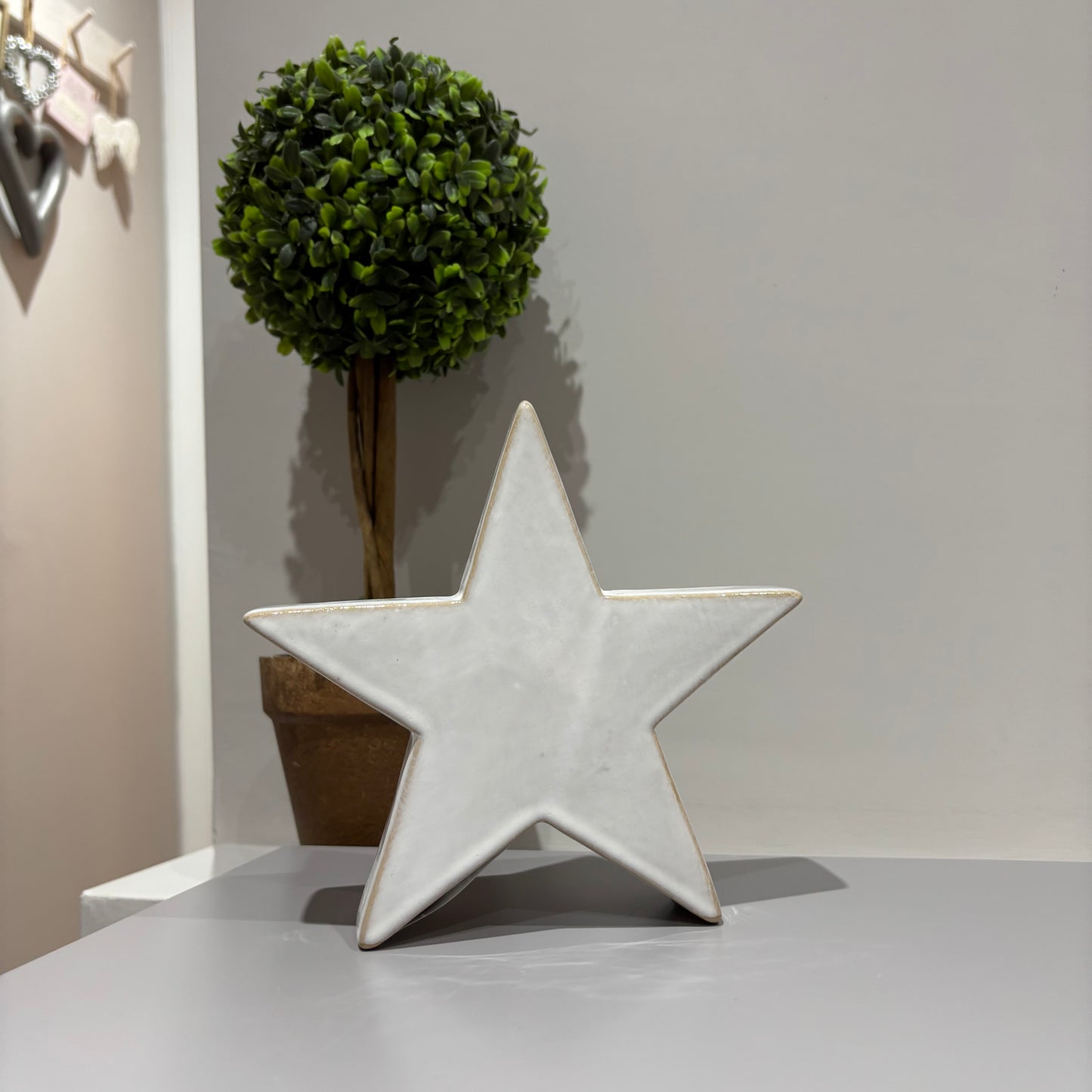 Ceramic Standing Star Decoration - 3 sizes