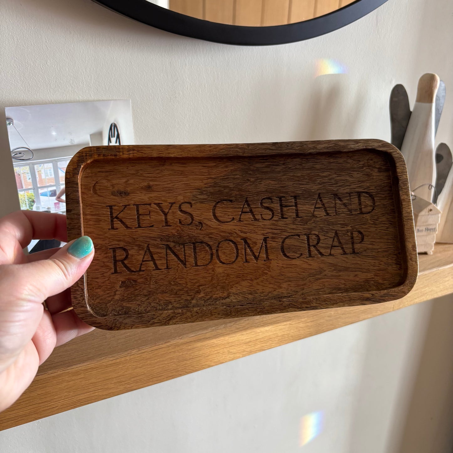 Wooden tray for random things