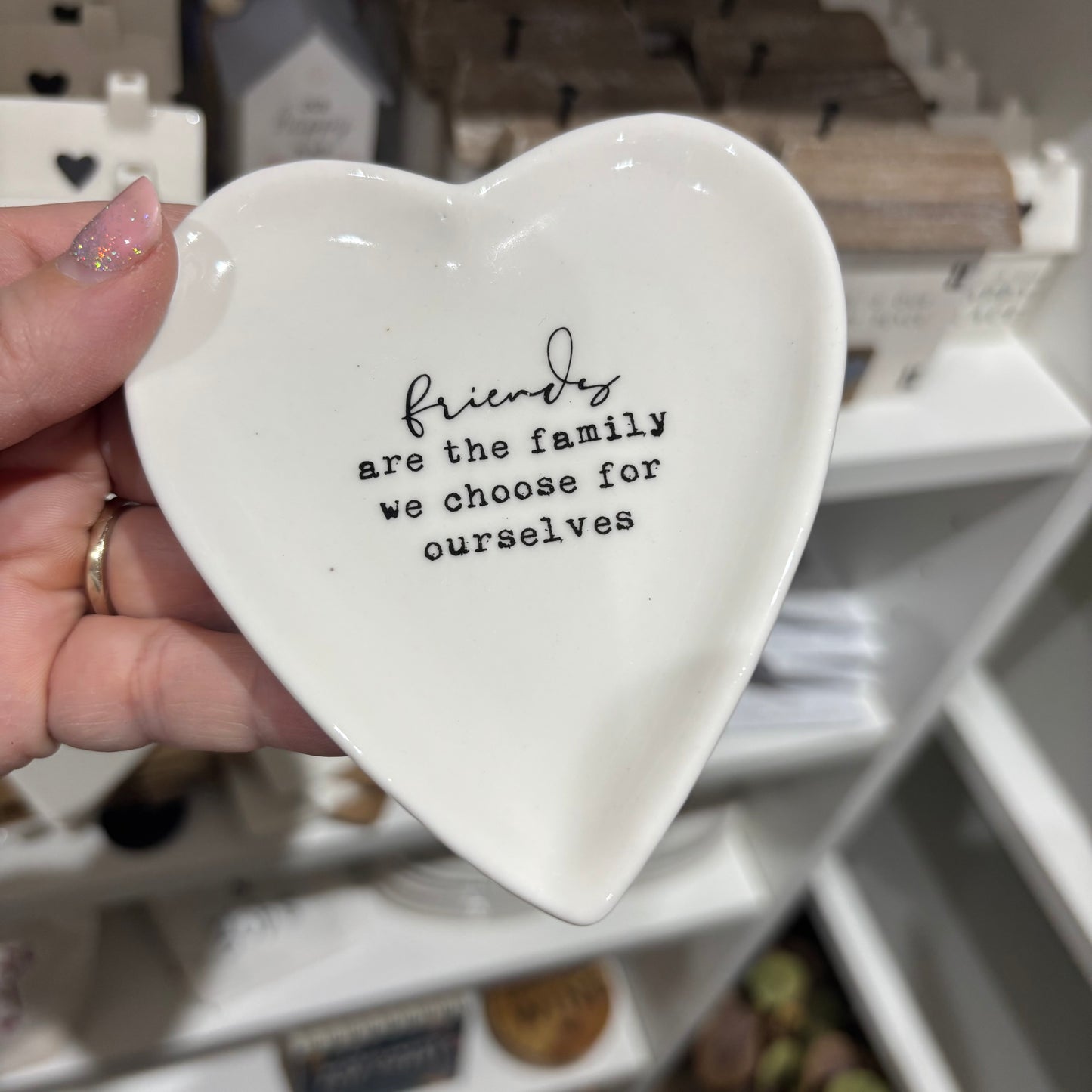 Friends are the family we choose trinket dish