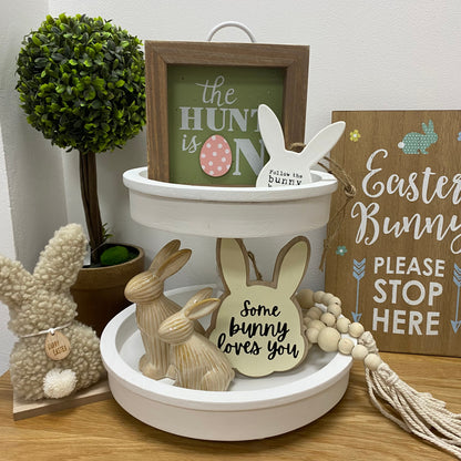 Some Bunny Loves you Wooden Hanger - imperfect