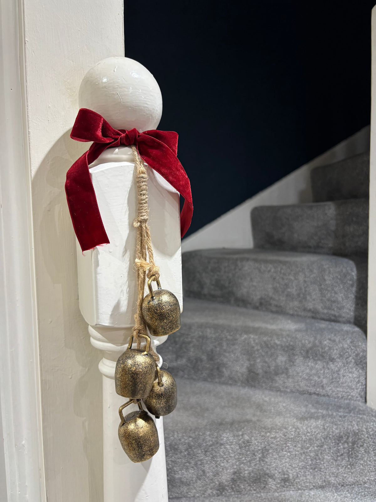 Metal Gold 4 Small Cowbell Hanging Garland