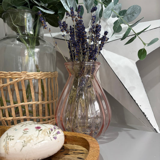 Posy Pink Glass Vase