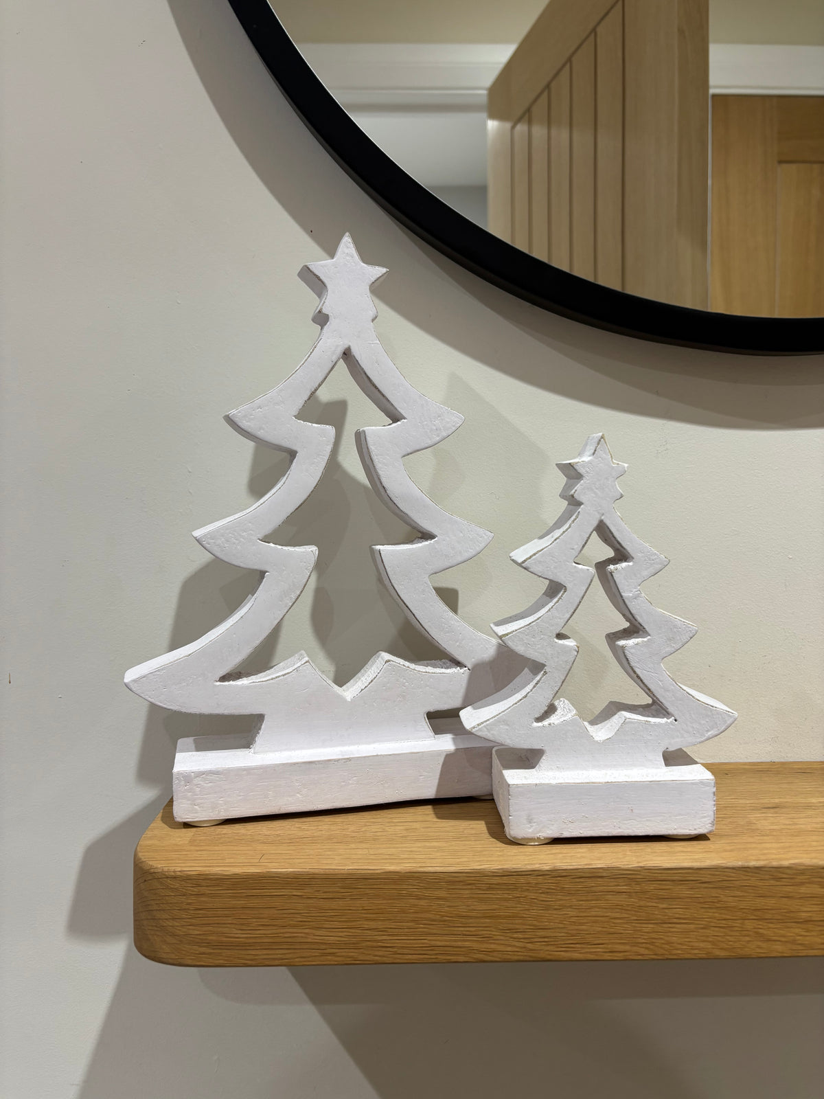 Whitewashed Freestanding Christmas Decoration - 2 sizes