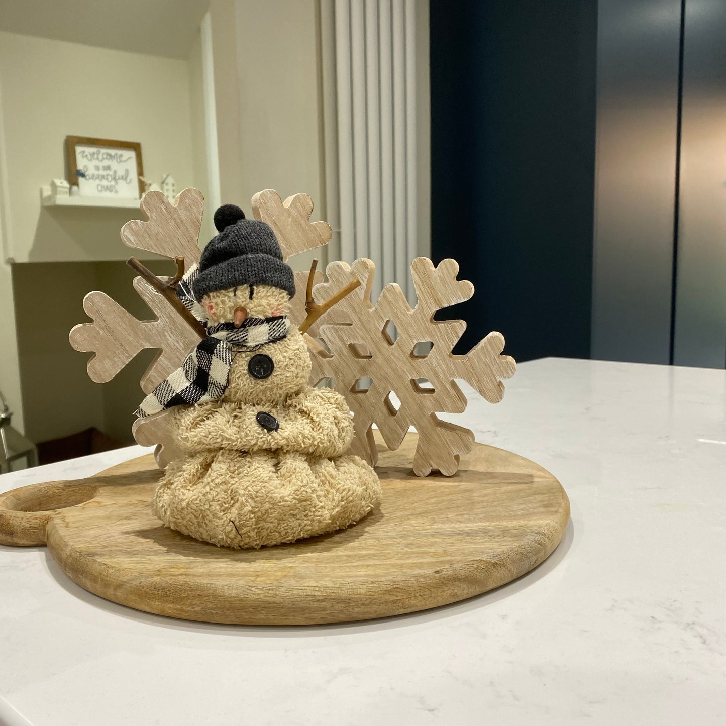 Small Beanie Melting Snowman