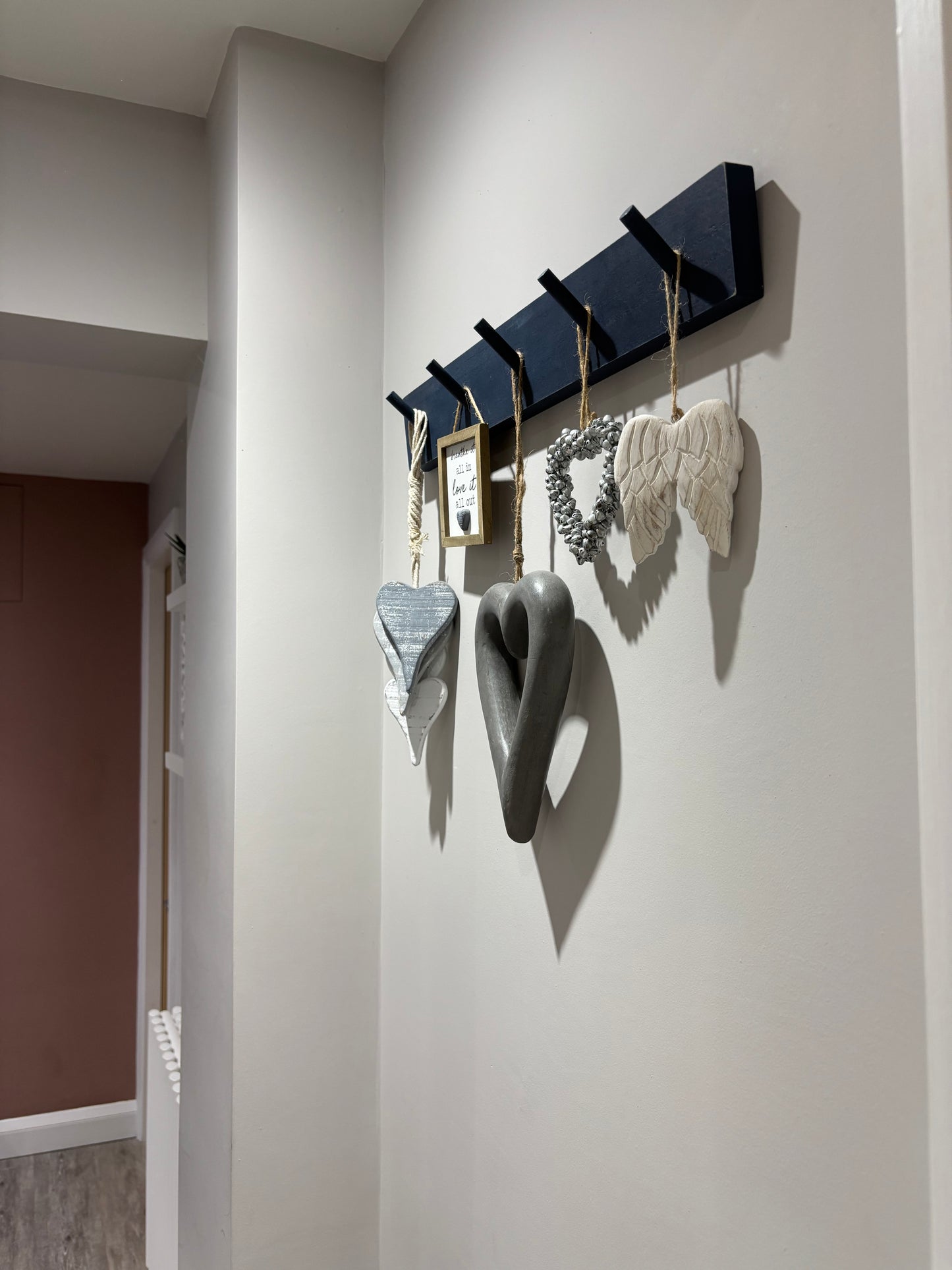 Navy Long Wood Peg Board