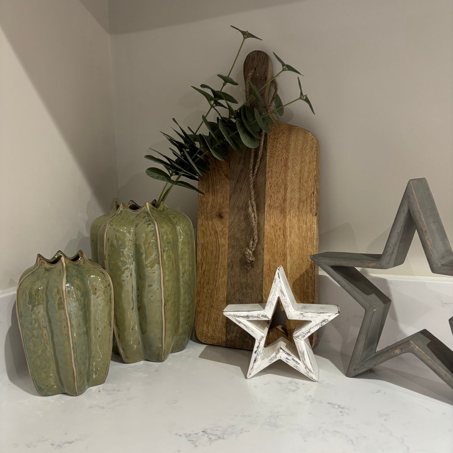 Green Seeded Pod Vases - 2 sizes