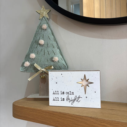 All is calm, All is bright led sign