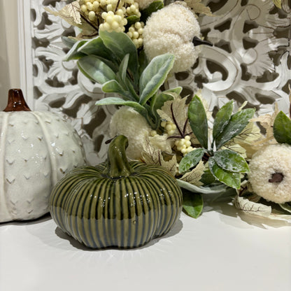 Green Glazed Pumpkin