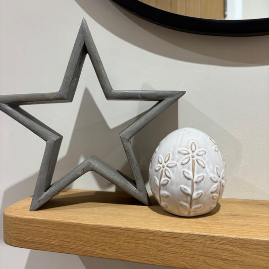 Floral Ceramic Egg