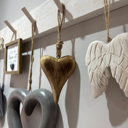 Small Wooden Hanging Heart