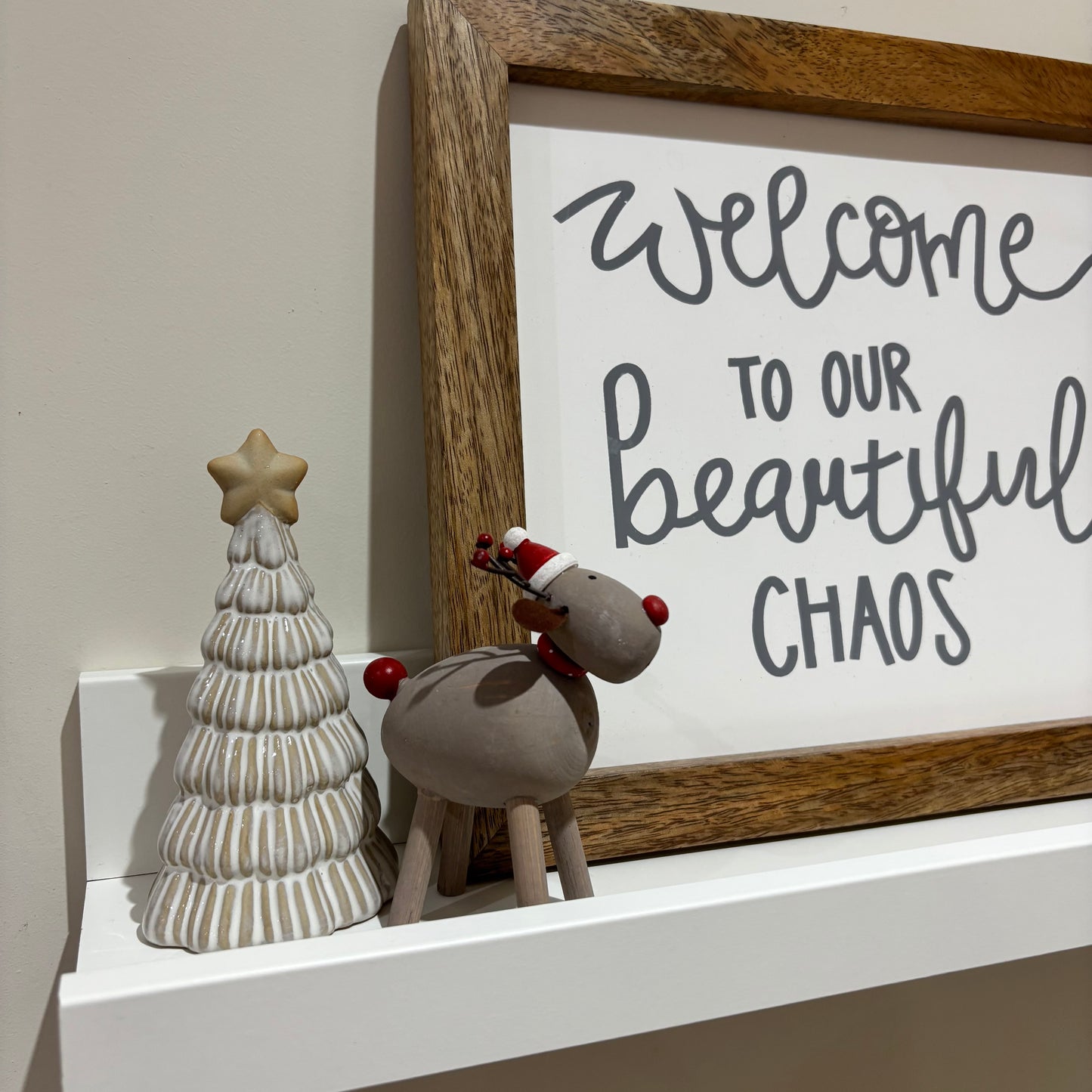 Rustic Reindeer with hat