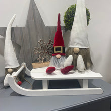 Load image into Gallery viewer, White Wooden Sleigh