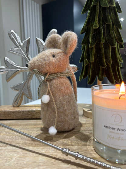 Felt Christmas Mouse Decoration