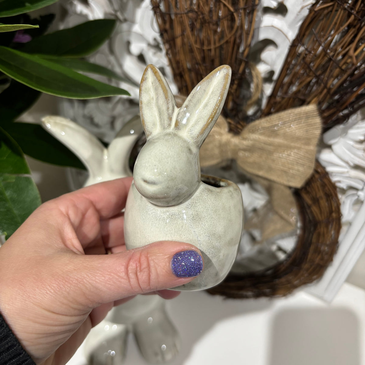 Ceramic Rabbit Tea Light Holder