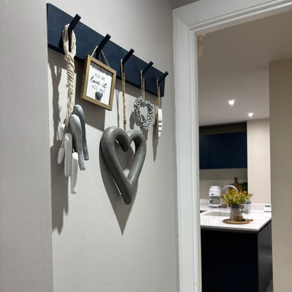 Navy Long Wood Peg Board