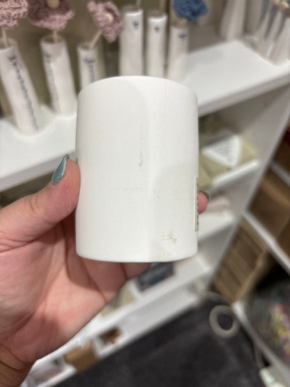 Large White Tealight Holder - imperfect