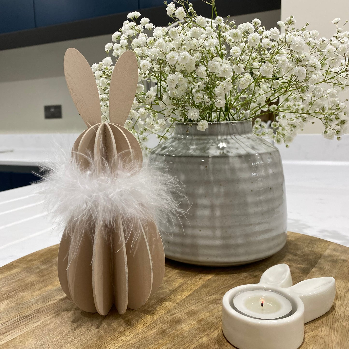 Porcelain Rabbit T Light Holder